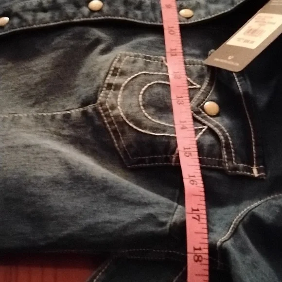 NWT True Religion denim top - Picture 6 of 8